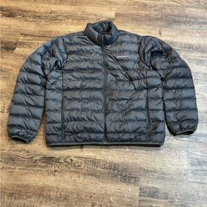 Eddie Bauer Men's EB650 Down Fill Full Zip Puffer Jacket Navy Size XL Pockets